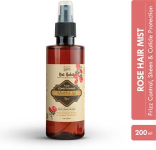 Nat Habit Rose Conditioning Methi Jal (Hair Serum, Hair Spray) | Hair Growth, Hairfall Control, Hair Smoothening, Softening | Frizzy Hair Treatment | Ayurvedic, Herbal | with Apple Cider Vinegar
