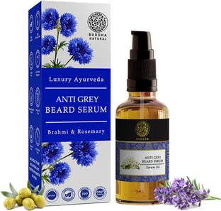 buddha natural Grey Beard Oil Serum For Natural Black Beard Hair Color - Original, Beard Serum