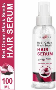 ELIBLISS Red Onion Black Seeds Hair Serum For Silky & Smooth Hair, Tames Frizzy Hair, with Onion & Biotin for Strong, Tangle Free & Frizz-Free Hair (100 ml)