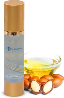 Blu Essentials Moroccos Pure Argan Oil Hair Serum With Vitamin E Hair Serum for Dry Frizzy Hair Women | Shine All Hair Types, Smooth & Glossy Hair Oil for Women and Men