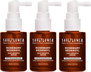 Soulflower Rosemary Hair Growth Serum Concentrate 3% Redensyl, 4% Anagain, 1% Melanogray