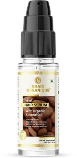 khadi ORGANIQUE Hair Serum enrich with Almond Oil Combats hair loss, stimulate sebum production, healthier and shinier hairs, remove roughness and frizz