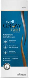 Brinton WellGrow Gold Hair Growth Serum with Redensyl, Capixyl & Procapil