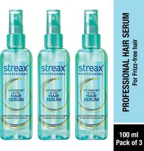 Streax Vitariche Gloss Hair Serum - Vitamin E & Macadamia Oil | Pack of 3