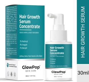GlowPop Hair Growth Serum Concentrate 3% Redensyl, 4% Anagain, 2% Baicapil Wome & Men