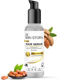 The Skin Story Hair Smoothening Serum Non Sticky Uv Protection Argan & Almond Oil, Vitamin E