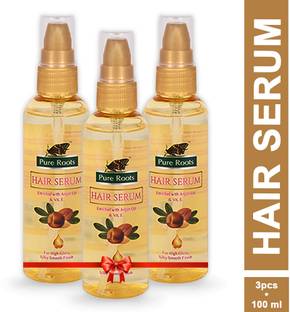 Pure Roots Hair Serum With Argan Oil And Vitamin E Pack of 3