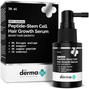 The Derma Co 20% Actives Peptide-Stem Cell Hair Growth Serum with Foligen Analupe & Anagain