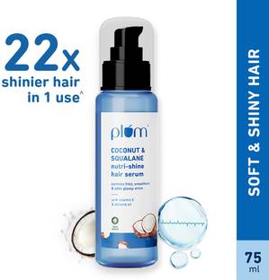 Plum Coconut & Squalane Hair Serum with Vitamin E, Strong Smooth Shiny Hair