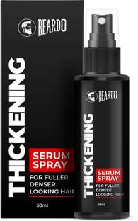 BEARDO Thickening Serum Spray for Men, 50ml| Hair Serum Spray for Thicker and Denser Hair | Frizz Control | Dryness Control | No Silicon | No Paraben | No Pthalates | No Mineral Oils | No Sulphates | Hair serum for thickening