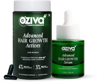 OZiva Advanced Hair Growth Serum with Advanced Hair Growth Actives, Balances Scalp