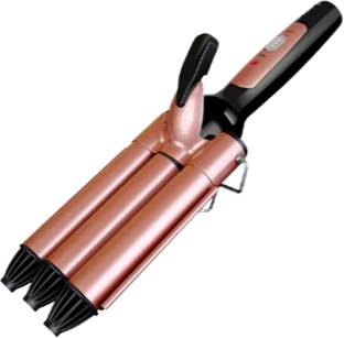 Detechpro Professional Tourmaline Ceramic Waver Curler Km 1010 Fast Heating 25MM Hair Hair Waving 3 Barrel Styling Tools Hair Curler