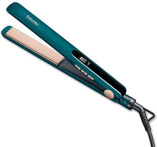 Beurer HS 50 Ocean Premium Hair Straightener with Ceramic Keratin Coating, LED Display, Hair Straightener
