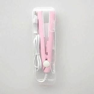 CROMIFY Mini Hair Straightener Crimper Flats Iron Easy To Carry Mini Professional Temperature Control Flat Iron with Plastic Storage Box Hair Straightener