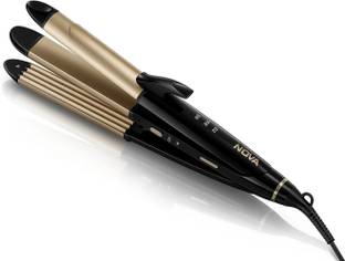 NOVA 4 in 1 Hair Styler- Straightener, Curler & Crimper NHS 802 Hair Straightener