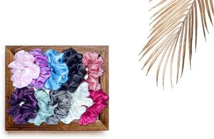 CREATIVE WORLD Colorful Hair Scrunchies Set – Elastic Hair Bands for All Hair Types Scrunchies Pack of 10 Hair Styler