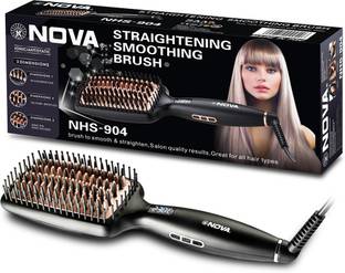 NOVA NHS 904 Heated Straightening Smoothing Brush Hair Straightener