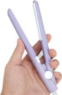 CROMIFY mini hair straightener Mini Hair Straightener, Portable Mini Ceramic Plate Electronic Hair Straightener, ON/OFF button, with Plastic Storage Box Hair Straightener