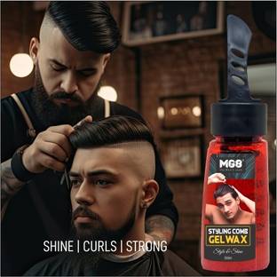 MG8 Hair Comb Aqua Wax Hair Gel For Men | Hair gel With Comb | Strong Hold, Wet look Hair Gel
