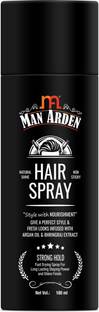 Man Arden Hair Spray - Strong Hold, Styling with Nourishment - Argan Oil and Bhringraj Hair Spray