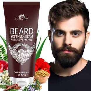 INTIMIFY Beard Softener Cream, Enriched With Bhringraj, Moisturizes & Hydrates Beard Beard Cream