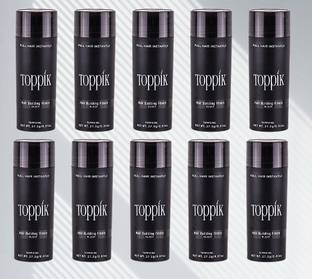 toppik Hair Loss Concealer Building Fibers For Regrowth & Instant Styling Black 10 Units Organic Full Day Hold Hair Volumizer For Fuller Hair
