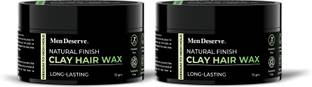 Men Deserve Natural Finish Hair Clay Wax. Combo Pack of 2 Hair Clay