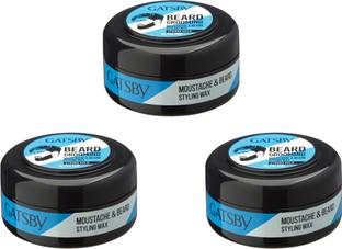 GATSBY Japan Moustache & Beard Styling- Strong Hold, (Set of 3) Hair Cream