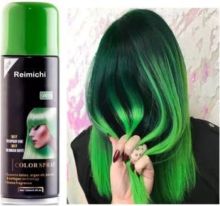 REIMICHI Green temporary hair setting highlight color spray Hair Spray