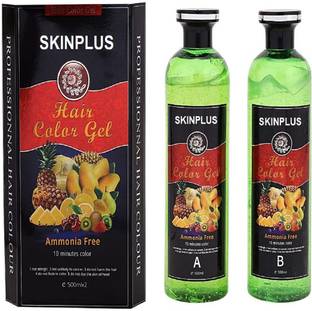 lovanity SKINPLUS Fruit Vinegar Black Gel Color Professions Hair Colour, 500mlx2 Hair Gel