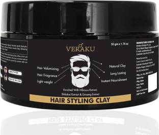 veraku Hair Styling Clay | Long Lasting Strong Hold | Hair Volume & Natural Finish Hair Clay