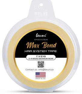 BEUNI Max Bond Wig Tape Ultra Hold DoubleSided Patch Tape Ultra Hold Tape (12 YD ROLL) Hair Paste