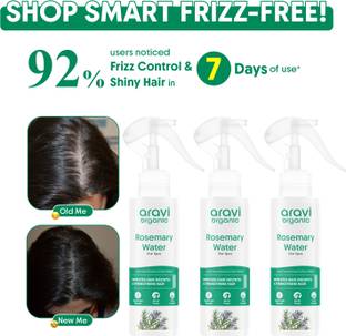 Aravi Organic Rosemary Water for Natural Scalp Treatment & Healthy Thicker Hair Spray