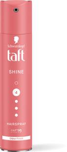 Schwarzkopf TAFT Shine Hair Spray For Shinner Hair With Diamond Luminizer Formula Hold 4 Hair Spray