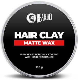 BEARDO Hair CLAY Wax for Men, 100 gm | Matte Finish with volume| Strong Hold re-stylable Hair styles | With Kaolin Clay | Used by salon professionals Hair Clay