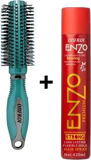 Onfroi hair Styling Roller Comb And Hair Holding Hair Spray 420 ML (2 Items in the set) Hair Spray