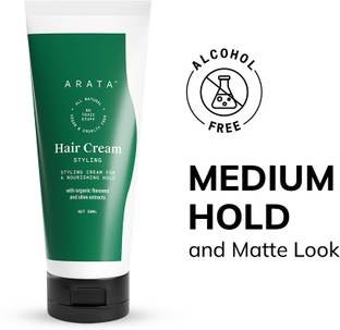 ARATA Hair Styling Cream for Men|Daily Use | Medium Hold |With Organic Flaxseed Hair Cream