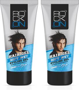 ROCK ON Soft Styling Gel for Men Wet Look Strong Hold with Castor Oil & Glycerin Hair Gel