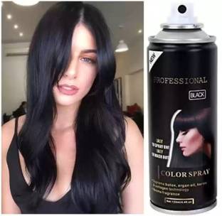 MYEONG 1 Day Black Hair Color Original Black Hair Highlight Color Spray Hair Spray