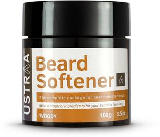 USTRAA Beard Softener Woody | Softens and nourishes your beard | No Sulphate & Parabens Hair Cream