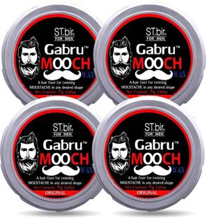 GABRU Orignal Mooch Wax For Men Mooch Styling Wax Long Lasting Matte Finish Pack of 4 Hair Wax