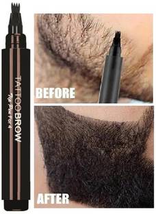 MYEONG 4 Tip Beard Filler Pen For Men Easy to Apply, Beard Filler Beard & Mustache Hair Beard Cream