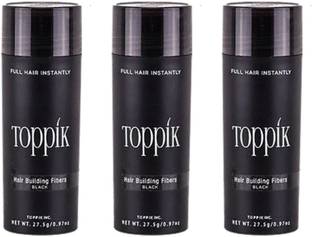 toppik Natural Black 27.5gms Hair Building Fibre (Pack of 3) Hair Fiber