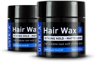 USTRAA �Strong Hold Hair Wax - Matte Look 100 g x 2 | Non-sticky Wax | No SLS & Paraben Hair Wax