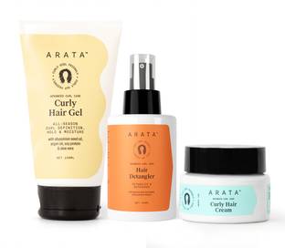 ARATA Curl Care Refresh Routine| Hair Detangler, Hair Gel & Cream | SLS Free Hair Cream