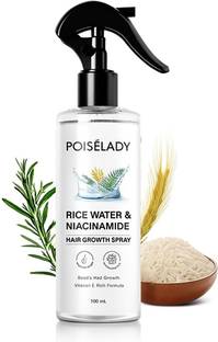 POISELADY Rice Water & Niacinamide Hair Spray for Growth & Hairfall Control 100ml Hair Spray