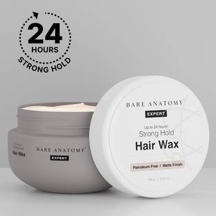 BARE ANATOMY Hair Wax for 24 Hours Strong Hold - Restylable, Easily Removable & Non Greasy Hair Wax