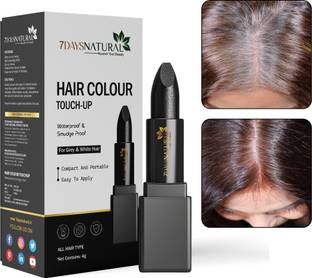 7days natural Fast Instant Hair beard Colour Touch Up Stick - Natural Black Root , BLACK