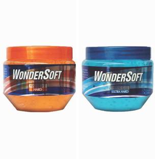 Wondersoft Hard & Ultra Hard Hair Gel, No Alcohol Gel With Pro-Vitamin B5 For Stronger Hair Hair Gel