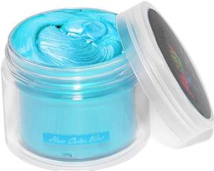 Latixmat NEW TEMPORARY HAIR DYEING SKY BLUE CREAMY WAX FOR MEN & WOMEN COMBO Hair Wax